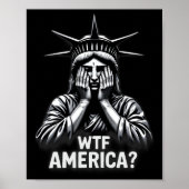 Anti-Trump Politik und Demokratie Wtf Amerika Poster (Vorne)
