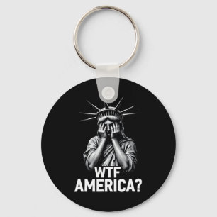 Anti-Trump Politik Und Demokratie Wtf Amerika Schlüsselanhänger
