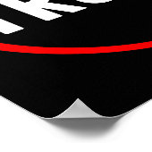 Anti Trump Politischer Roter Schwarzer Demokrat Poster (Ecke)