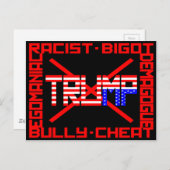 Anti Trump Postkarte (Vorne/Hinten)