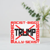 Anti-Trump Postkarte (Stehend Vorderseite)