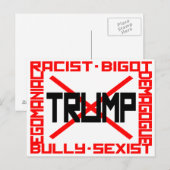 Anti-Trump Postkarte (Vorne/Hinten)