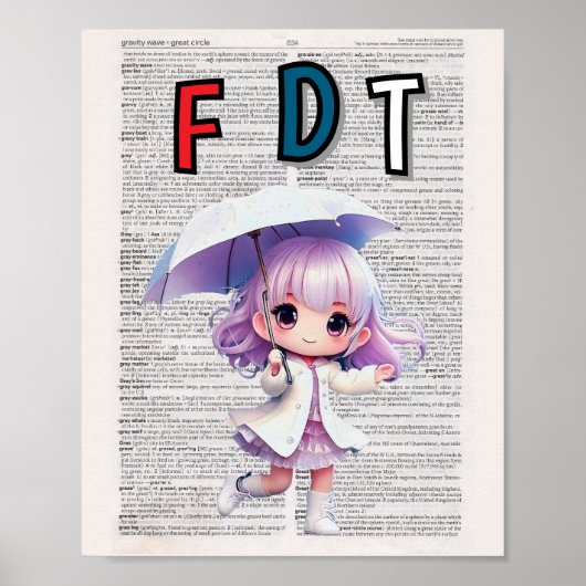 Anti Trump print (Wörterbuchseite) Poster (Vorne)