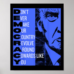 Anti-Trump-Pro-Demokratie-Shirt Resist! Progressiv Poster