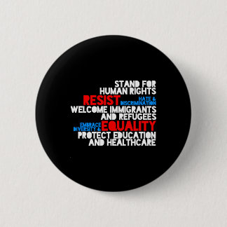 Anti Trump Protest Human Rights Resist Button
