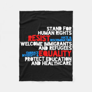 Anti Trump Protest Human Rights Resist Fleecedecke