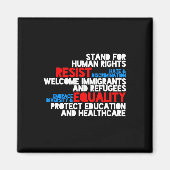 Anti Trump Protest Human Rights Resist Magnet (Vorne)