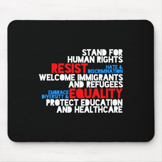 Anti Trump Protest Human Rights Resist Mousepad (Vorne)