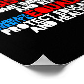 Anti Trump Protest Human Rights Resist Poster (Ecke)