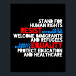 Anti Trump Protest Human Rights Resist Poster<br><div class="desc">Anti Trump Protest Human Rights Resist</div>