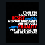 Anti Trump Protest Human Rights Resist Poster<br><div class="desc">Anti Trump Protest Human Rights Resist</div>
