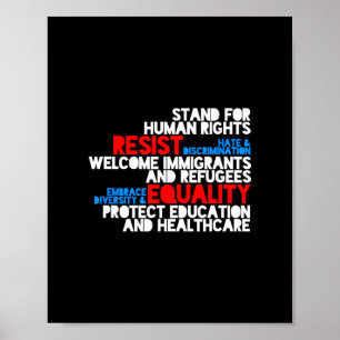 Anti-Trump-Protest Menschenrechte Widerstehen Poster