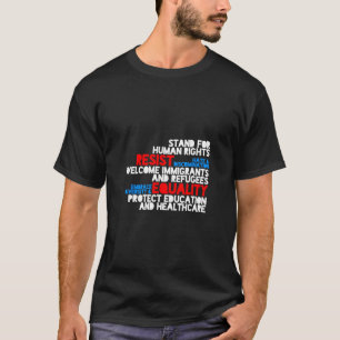 Anti-Trump-Protest Menschenrechte Widerstehen T-Shirt