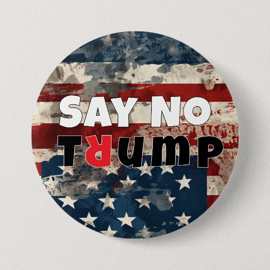 Anti-Trump-Protest-Slogan-Flagge Button (Vorderseite)