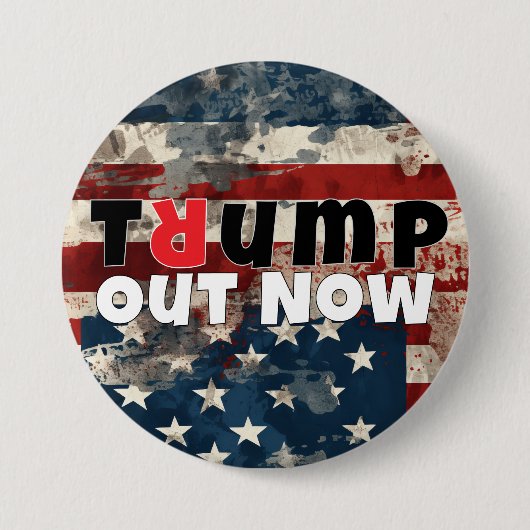 Anti-Trump-Protest-Slogan-Flagge Button (Vorderseite)