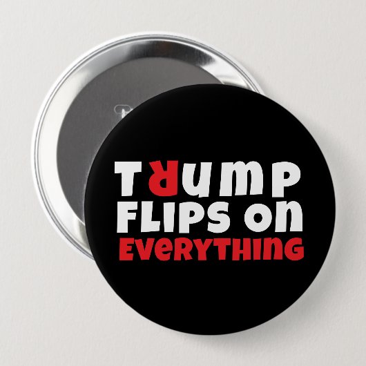 Anti-Trump-Protest-Slogan schwarz rot Button (Vorne & Hinten)