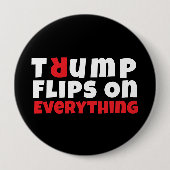 Anti-Trump-Protest-Slogan schwarz rot Button (Vorderseite)
