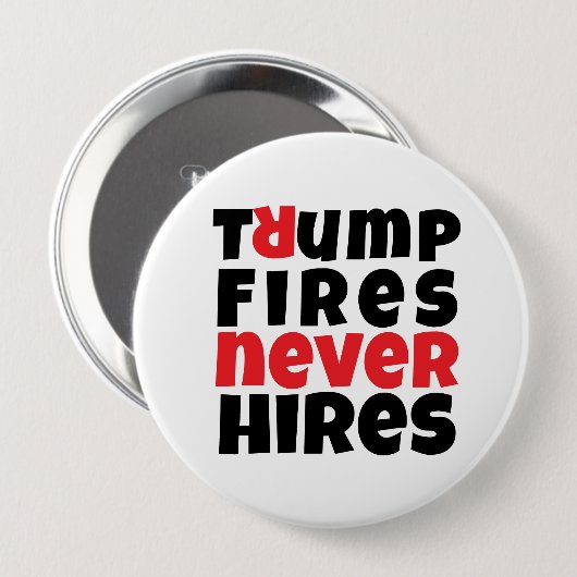 Anti-Trump-Protestmotto rot schwarz Button (Vorne & Hinten)