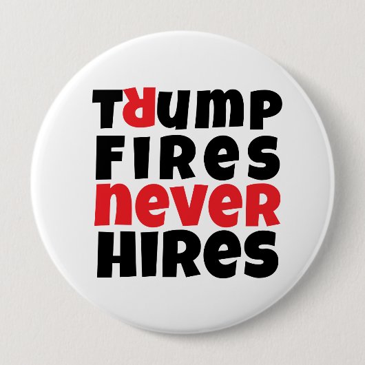 Anti-Trump-Protestmotto rot schwarz Button (Vorderseite)