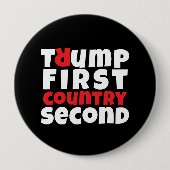 Anti-Trump-Protestmotto rot schwarz Button (Vorderseite)