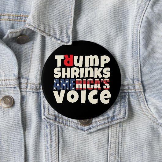 Anti-Trump-Protestmotto rot schwarz Button (Beispiel)