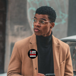 Anti-Trump-Protestmotto rot schwarz Button