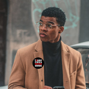 Anti-Trump-Protestmotto rot schwarz Button