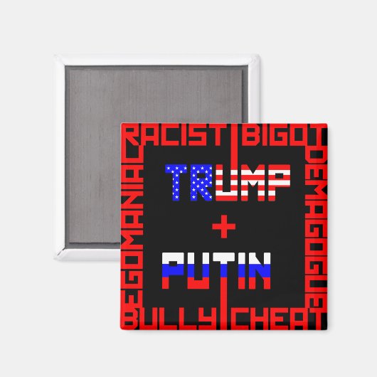 Anti Trump+Putin Magnet (Vorderseite/Rückseite)