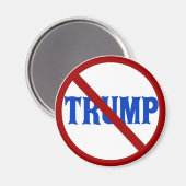 Anti Trump Red Circle mit X Magnet (Vorderseite/Rückseite)