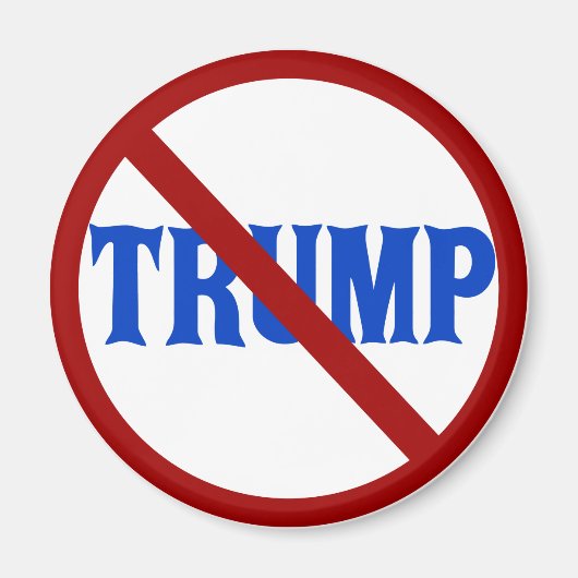 Anti Trump Red Circle mit X Magnet (Vorne)