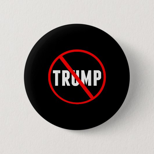 Anti Trump Red Circle X Politisch Button (Vorderseite)