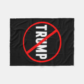 Anti Trump Red Circle X Politisch Fleecedecke (Vorderseite (Horizontal))