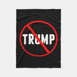 Anti Trump Red Circle X Politisch Fleecedecke