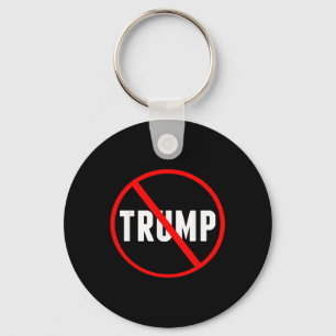 Anti Trump Red Circle X Politisch Schlüsselanhänger