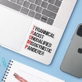 Anti Trump Resist Akrostic Aufkleber (Laptop mit iPhone)