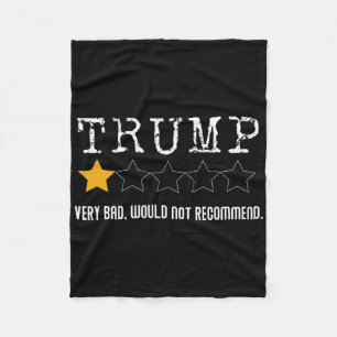 Anti-Trump-Rezension Sehr D Würde nicht empfehlen Fleecedecke