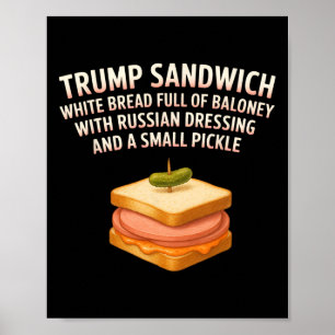 Anti-Trump-Sandwich-Schild Lustig Donald Poster