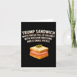 Anti Trump Sandwich Sign Funny Donald Karte