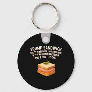 Anti Trump Sandwich Sign Funny Donald Schlüsselanhänger