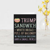 Anti Trump Sandwich Sign Funny Karte (Gelbe Blume)