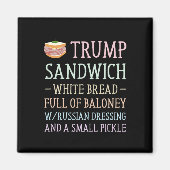 Anti Trump Sandwich Sign Funny Magnet (Vorne)