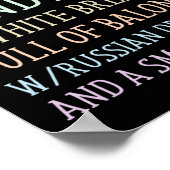 Anti Trump Sandwich Sign Funny Poster (Ecke)