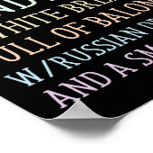 Anti Trump Sandwich Sign Funny Poster (Ecke)