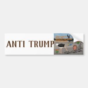 Anti Trump / seinen Kopf im Sand graben, Autoaufkleber