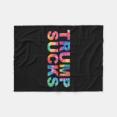 Anti-Trump-Shirts Fleecedecke (Vorderseite (Horizontal))