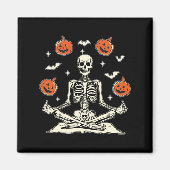 Anti Trump Skeleton Halloween Long Sleeve  Magnet (Vorne)