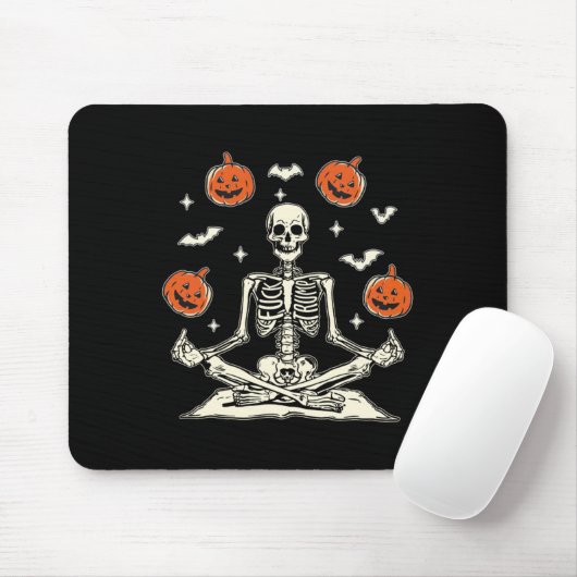 Anti Trump Skeleton Halloween Long Sleeve  Mousepad (Mit Mouse)