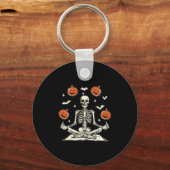 Anti Trump Skeleton Halloween Long Sleeve Schlüsselanhänger (Vorderseite)