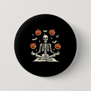 Anti-Trump-Skelett Halloween Langarmshirt  Button