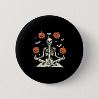 Anti-Trump-Skelett Halloween Langarmshirt Button